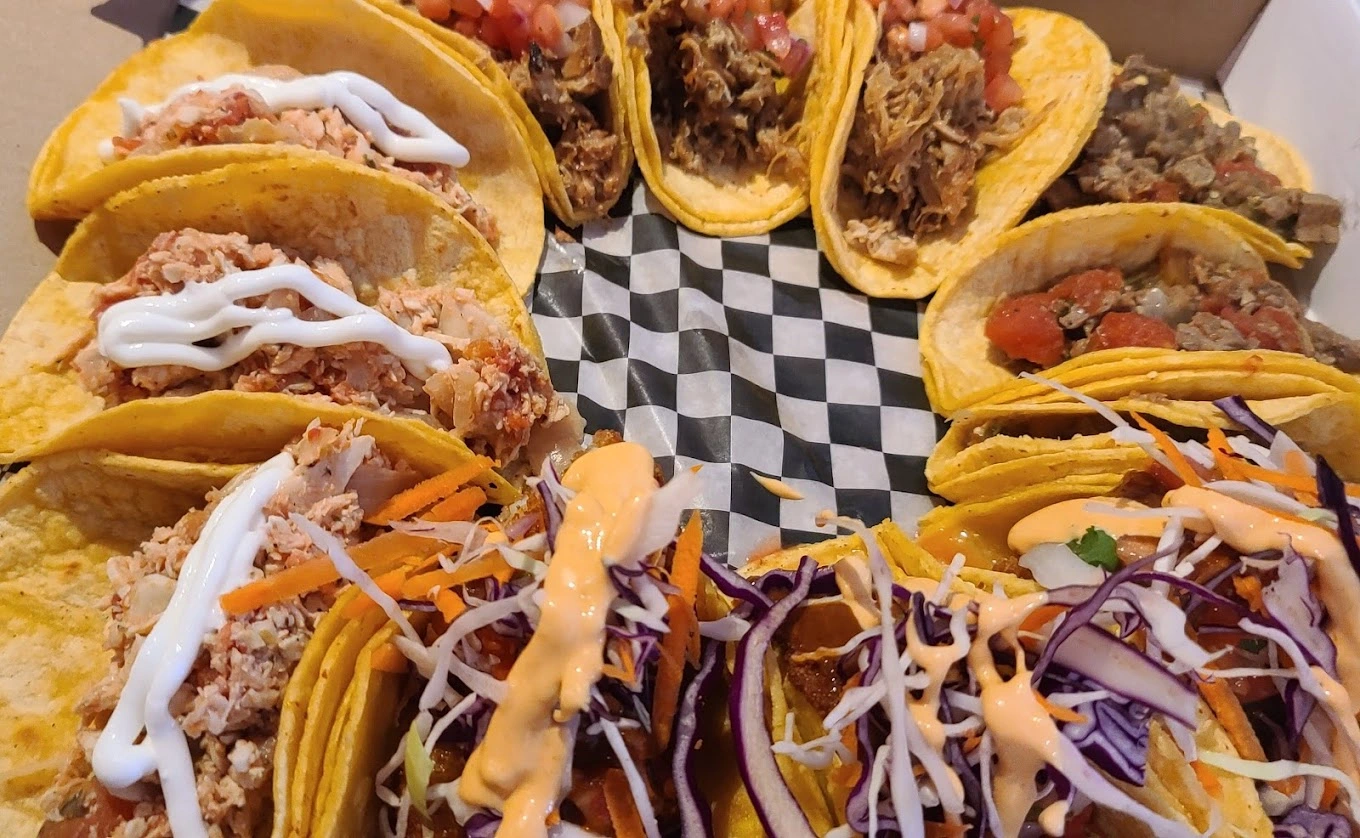 Assorted Mexican street tacos party box from Don Taco in Calgary, AB